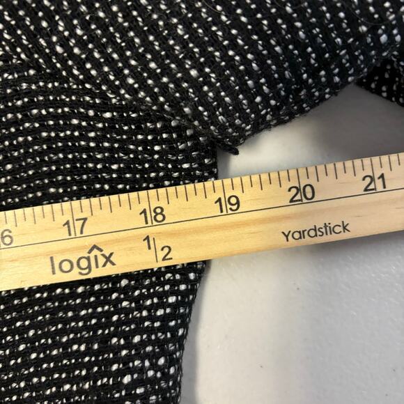 Max & Mia Women's Large Tweed Open Front Tattered End Office Sweater Jacket - Picture 4 of 8